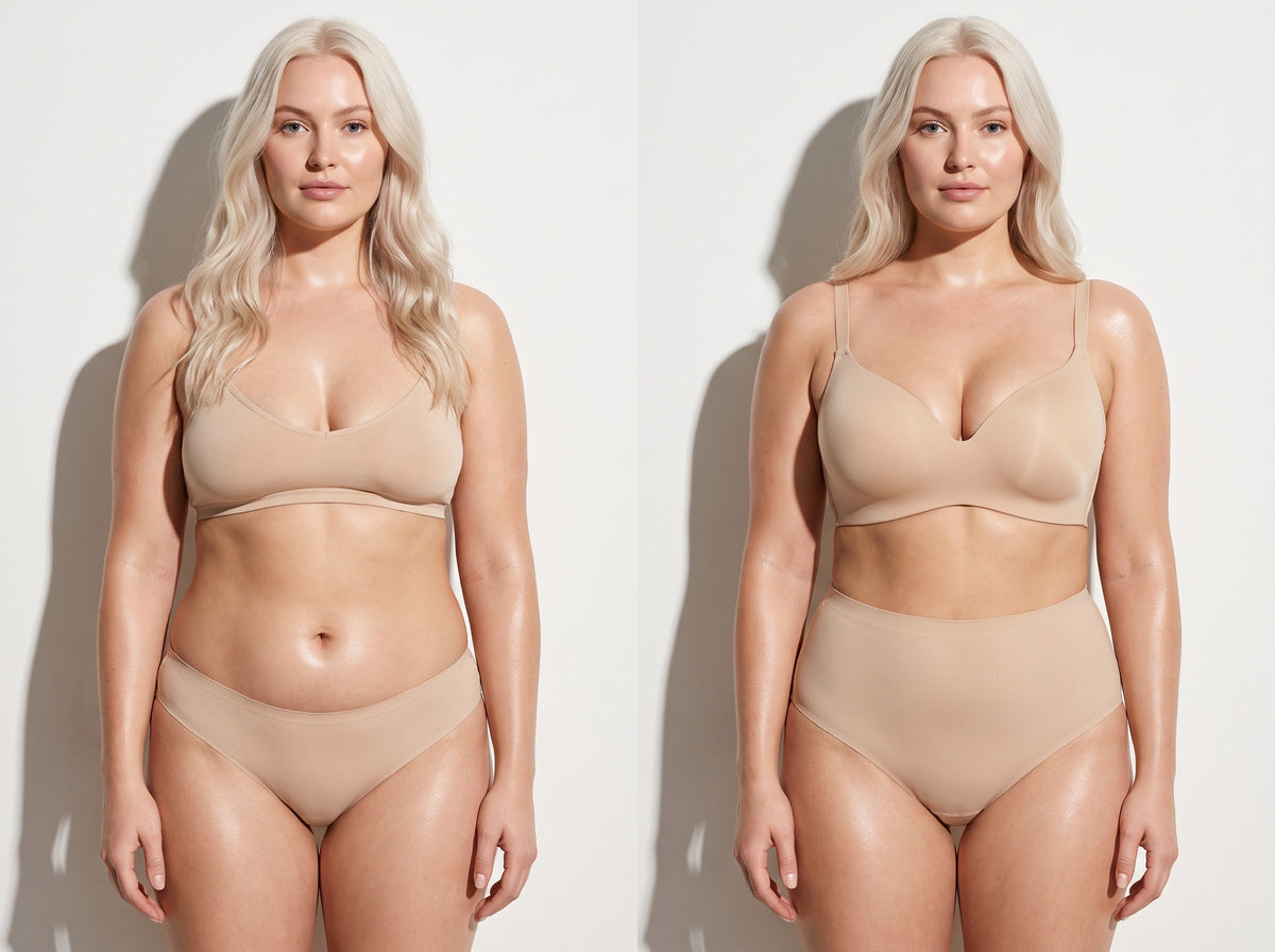 Everyday Wireless Shaping Bra — before and after