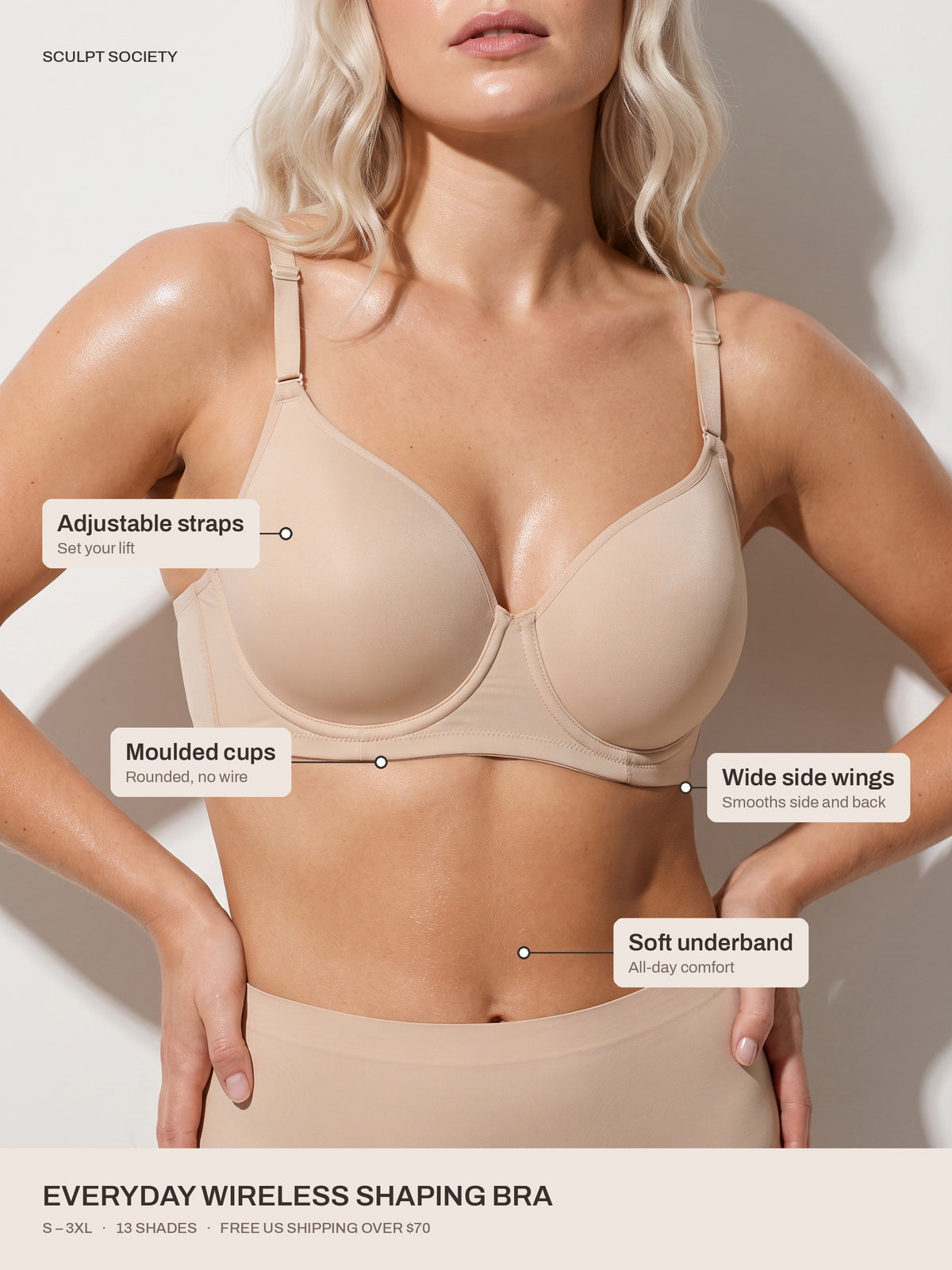 Everyday Wireless Shaping Bra — key benefits