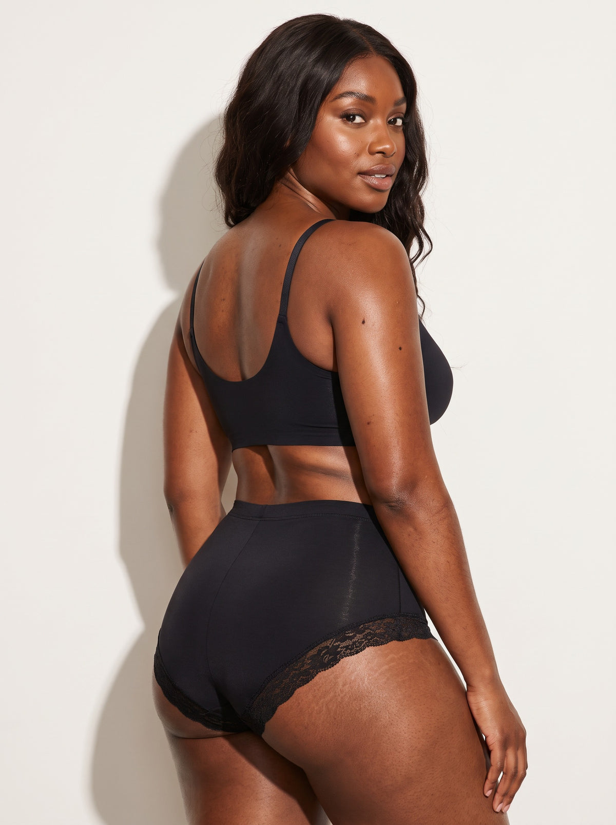 Lace Butt Enhancer Brief — back view