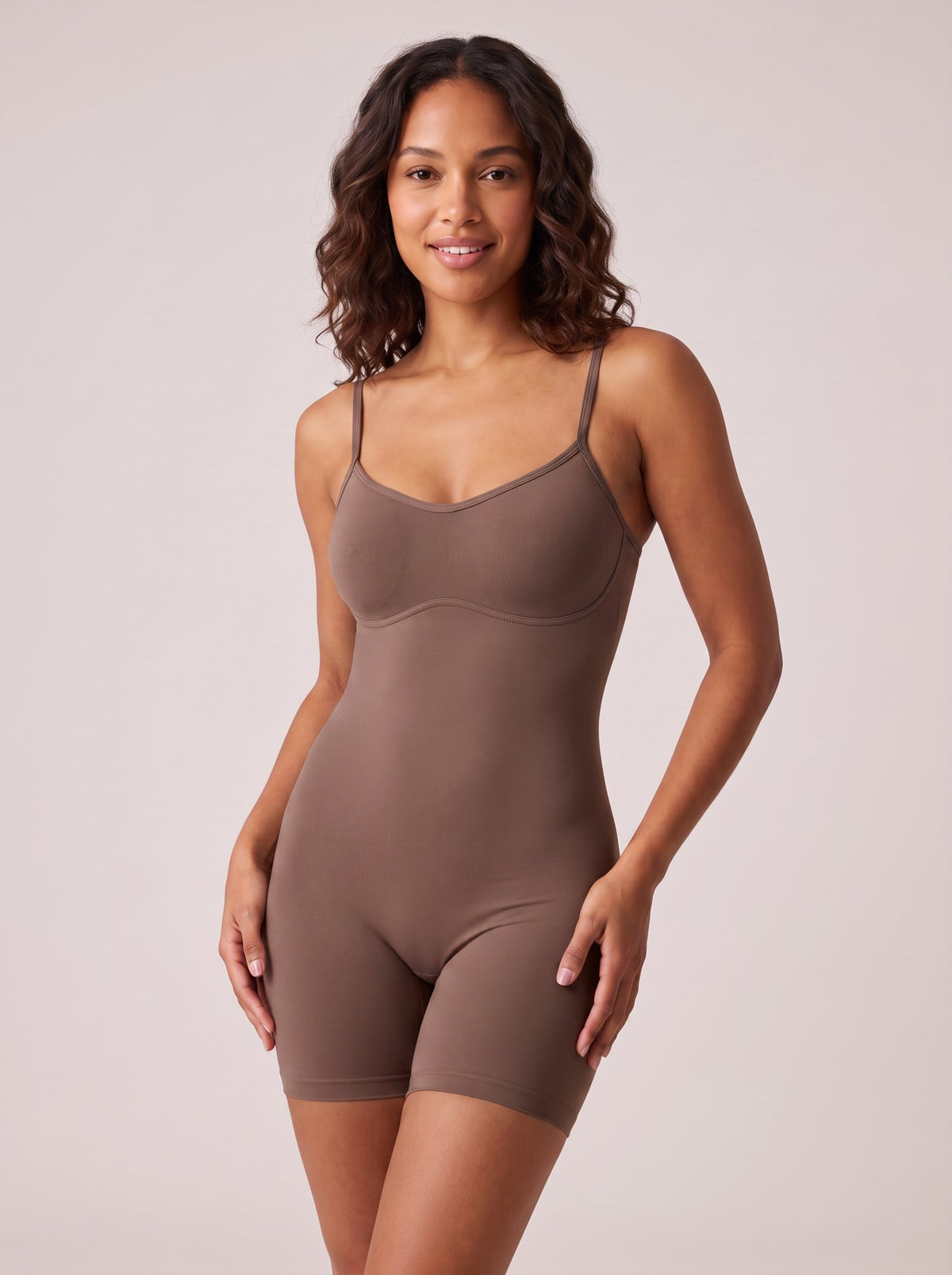 Sculpt Corset Romper — Taupe