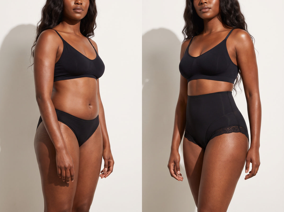Lace Butt Enhancer Brief — before and after