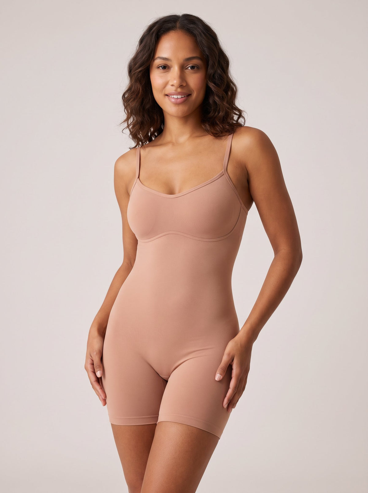 Sculpt Corset Romper — Nude