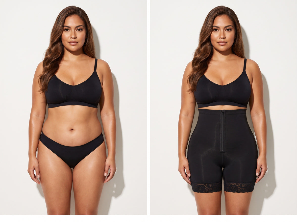 Zip-Front Butt Lifter Short