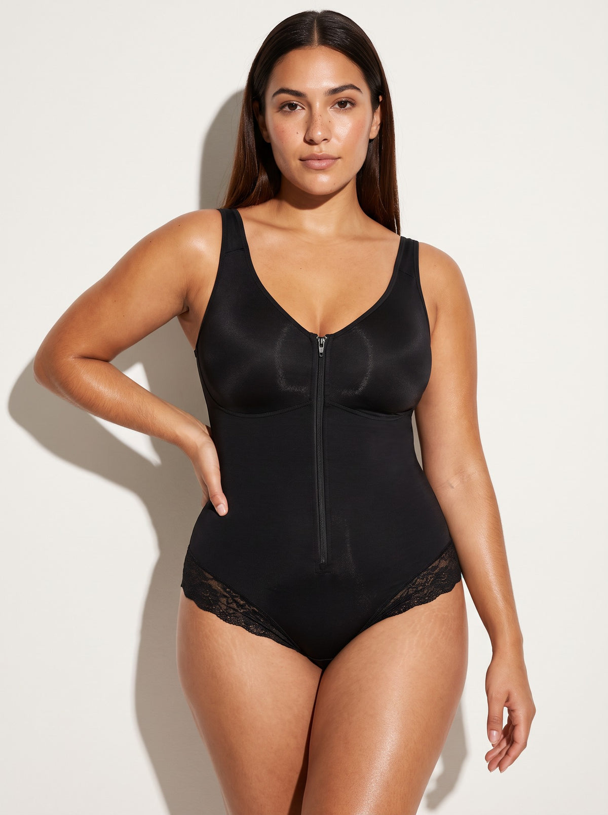 Zip-Front Recovery Shaper — front view